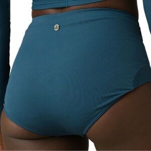 Prana Millan Rib Blue Bikini Swim Bottoms Women’s Size Small